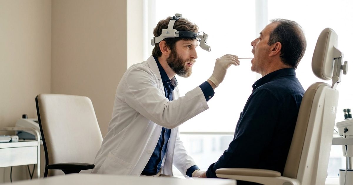 Consulta de Otorrinolaringologia em Lisboa — Dr. Pedro Stapleton-Garcia em consulta com paciente